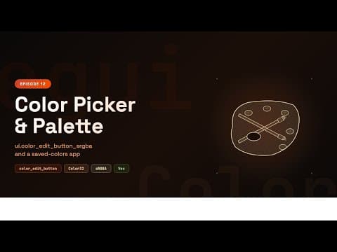 Build a Color Palette App with egui Color Picker | Rust GUI Ep 12