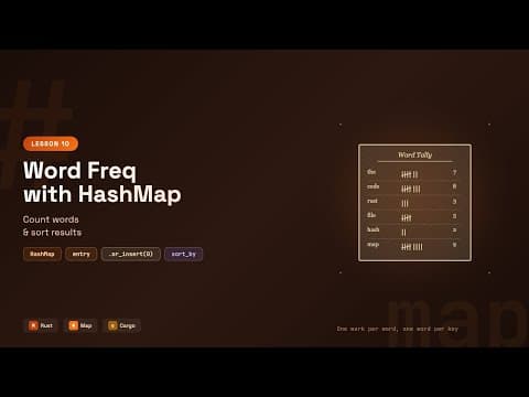 Rust Word Frequency Counter with HashMap 📊 | Rust by Examples #10
