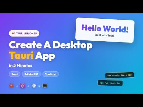 Tauri Tutorial: Create a Desktop App in 5 Minutes (React + Tailwind)