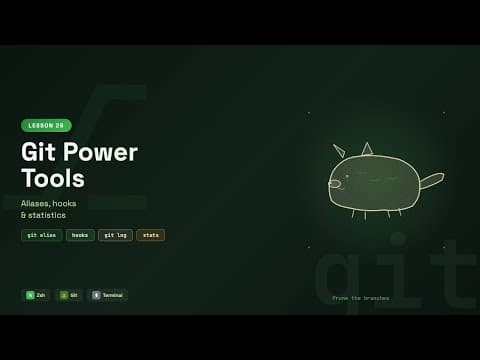 Git Aliases, Hooks & Statistics from the Terminal — Zsh #29