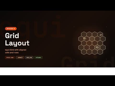 Rust egui Grid Layout — Build an Aligned Contact Form (Ep 8)