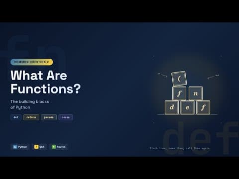 What are Functions in Python? Explained in 3 Minutes (Common Questions #2)