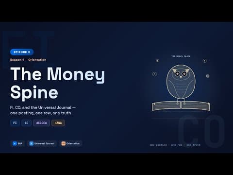SAP Concepts: The Money Spine: FI, CO, and the Universal Journal (ACDOCA)