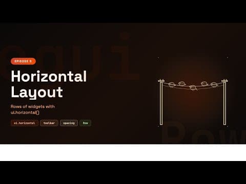 Rust egui Horizontal Layout — Build an Action Toolbar (Ep 6)