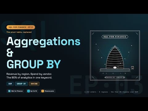 SQL for Finance: Aggregations and GROUP BY: The Pivot Table, Replaced