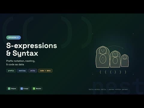 Clojure S-Expressions & Syntax — The One Rule You Need | Ep 2