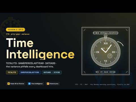 Excel & Power BI for Finance: Time Intelligence in DAX: YTD, Prior Year, and the Variance Pitfalls