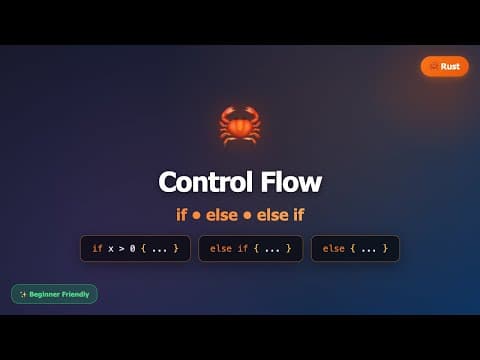 Rust Control Flow Tutorial | if else else-if for Beginners (2026)