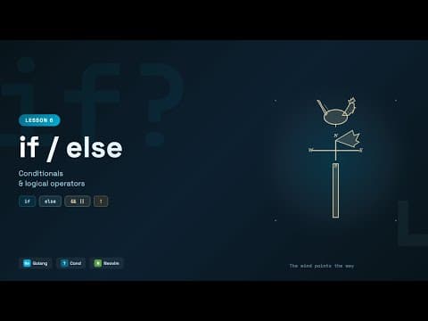 Control Flow: if/else (Conditionals & Logical Operators) - Go Tutorial for Beginners #6
