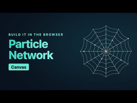 Particle Network Background with Canvas (No Library)
