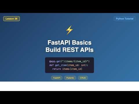 Build REST APIs with Pydantic Validation - Python FastAPI Tutorial -#38