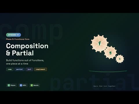 Clojure comp, partial, juxt & complement — Composition & Partial | Episode 17