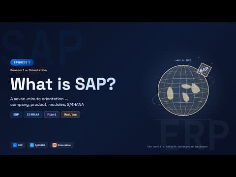 SAP Concepts: What is SAP? A Seven-Minute Orientation