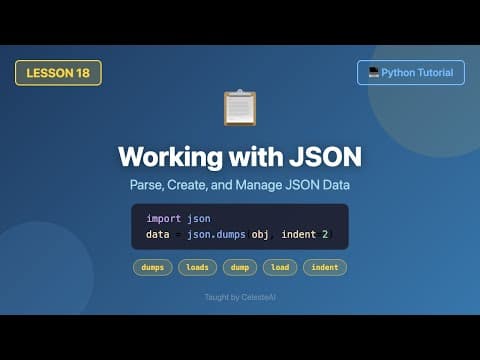 Parse, Create & Manage JSON Data | Python for Beginners #18