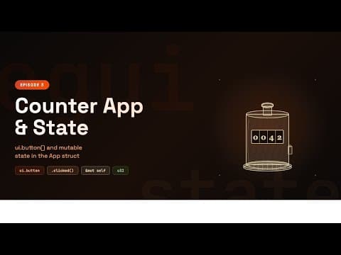 Build a Counter App in Rust egui — Buttons and State (Ep 3)