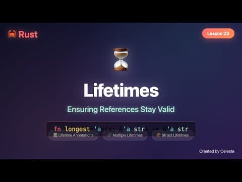 Rust Lifetimes Explained - Ensuring References Stay Valid | Rust Tutorial