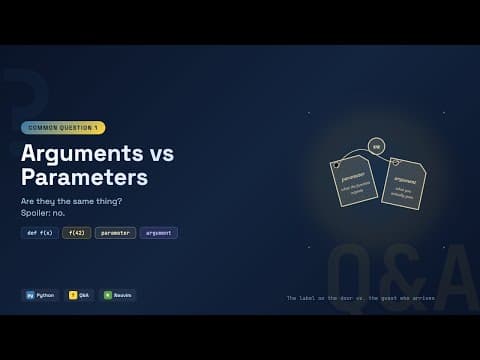Arguments vs Parameters in Python — What is the Difference? (Common Questions #1)