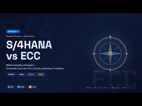 SAP Concepts: S/4HANA vs ECC: Universal Journal, Fiori, Cloud — What Actually Changed